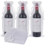 White Organza Wine Bags, 750ML 14 1/3 x 6 1/3 inches Wine Bottle Gift Bags with Drawstring for Wedding Festival Party Gift Favors (30pcs)White Organza Wine Bags, 750ML 14 1/3 x 6 1/3 inches Wine Bottle Gift Bags with Drawstring for Wedding Festival Party Gift Favors (30pcs)