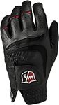 Wilson W/S Grip Plus Mens Golf Glove, Left Hand, Black, XX-Large