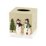 Avanti Linens Snowmen Gathering Tissue Cover, Natural