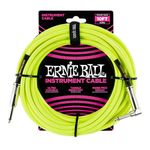 Ernie Ball 10 ft Instrument Cable, Neon Yellow