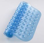 Home Beyond & HB design - Non-Slip Bathtub Mat with Strong Suction Cups - Small PVC Anti-Slip Bathroom Shower Mat for Kids Baby - (27.5 x 15-Inch, Blue)