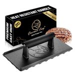 1.2kg Cast Iron Grill Press, Heavy Duty Smash Burger Press for Griddle Heat Resistant Handle, Burger Smasher, Hamburger Press, Grill Press for Griddle, Bacon Press Meat Press, BBQ Grill Accessories