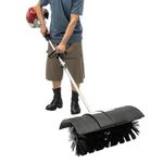 52CC 2.3HP Gas Powered Handheld Sweeper, Artificial Grass Brush Gas Powered Broom Handheld Turf Lawn Sweeper for Farms, Street Cleaning & Construction Sites (52CC 2.3HP)
