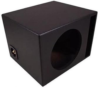 American Sound Connection ASC Single 10" Subwoofer Universal Fit Vented Port Sub Box Speaker Enclosure - Armor Coated