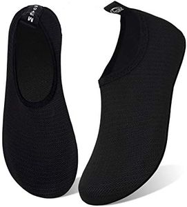 Water Shoes for Womens Mens Barefoot Quick-Dry Aqua Socks for Beach Swim Surf Yoga Exercise (N/Black, 46/47)