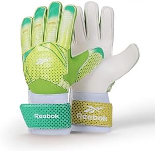 Reebok - Soccer Goalie Gloves, Goalkeeper Gloves with Breathable Design, Comfortable Fit & High Protection (Volt, Size 9)