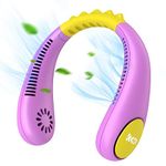 Kkdi Kids Neck Fan, Portable Bladeless Fan for Kid 4-14Y Girls & Boys, 2600mAh USB Personal Mini Fan Cooling Fan