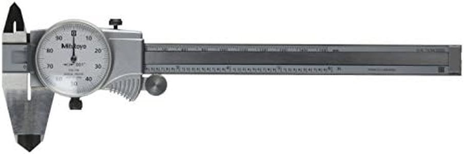 Mitutoyo 505-736 Dial Caliper, OD Carbide, 0.1" per Rev, 0-6" Range, 0.001" Accuracy