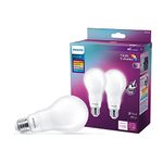 Philips LED White Dial Flicker-Free Frosted Dimmable A21 Light Bulb - EyeComfort Technology - 1100 Lumen - 5 Shades of White - 9W=75W - E26 Base - Indoor - 2-Pack