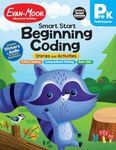 Evan-Moor Smart Start Beginning Coding, Grade PreK, Activity Workbook, Includes Stickers and Audio Read Along, Basic Skills, Critical Thinking, Computers, Algorithms, Debugging, Loops, Homeschool