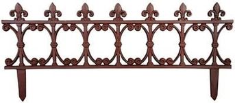 Esschert Design Finial Garden Fence, Rust, 14" H, Pack of 4