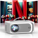 [Netflix Licensed & Dolby Audio] Smart Projector 4K, Mini Projector Bluetooth 5.2 & WiFi 6: 4D/4P Keystone+Electric Focus, Native 1080P, 600ANSI, Zoom50%, Lisowod Portable Projecteur for Outdoor Movie