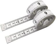 Exquisite Soft Tape Measure for Body Sewing Tailor Cloth Weight Loss,Double Scale Soft Measuring Tape 60 Inch(150CM) (WhiteX2)