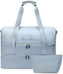 Women's Gym Bag - Spacious Sports Duffel Bag with Shoe Compartment and Multiple Pockets for Travel, Gym, Yoga, and Weekend Getaways, A-Blue, Fashion