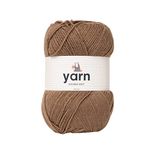 Korbond DK Brown Yarn - 100g Acrylic Wool - Lightweight, Hypoallergenic & Durable Double Knit Crochet Yarn Knitting Wool (290m Total)