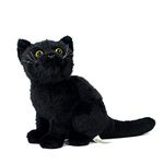 FRANKIEZHOU Realistic Black Cat Stuffed Animal-8.27",Cat Plush Toy, Soft Plush Doll for Boy,Funny Pillow,Girl Toys,Gifts for Kids, Home Decor,Hugging Toy