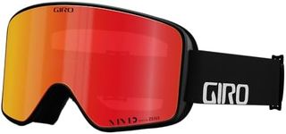 Giro Method Asian Fit Ski Goggles - Snowboard Goggles for Men & Women - Black Wordmark Strap with Vivid Ember/Vivid Infrared Lenses