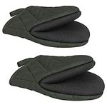 1 Pair Short Oven Mitts - Silicone 