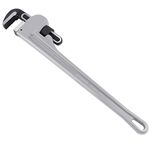 MAXPOWER 24 inch Pipe Wrench Aluminum Straight Pipe Wrench Heavy Duty 24-Inch Plumbers Wrench