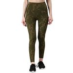 Enamor Dry Fit Antimicrobial High-Waist Printed Leggings for Women with Adjustable Drawstring and Concealed Back Pocket(E040_Jungle Camo Olive Combo_L)