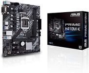 ASUS Prime H410M-K - Motherboard - Micro ATX - LGA1200 Socket - H410 - USB 3.2 Gen 1 - Gigabit LAN - onboard Graphics (CPU Required) - HD Audio (8-Channel)