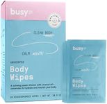 Calm Line Body Wipes for Women - Unscented Large Body Wash Wipes, Armpit Wipes & Body Wipes w/Ceramides & Coconut Oil - Zero-Waste Cleansing Wipes - No Rinse Bathing Wipes for Adults - 10 ct