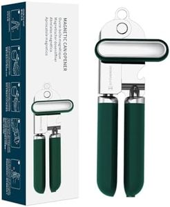 KITCHENDAO Manual Can Opener, Super Sharp Sandvik 12C27 Blade, Handheld Can Opener with Magnet, Smooth Edge Cut, Soft Grip, Oversized Knob for Seniors & Arthritis, Easy to Use, Green