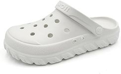 Amoji Garden Clogs Shoes Garden Shoes Gardening Shoes Summer Clogs Yard Shoes CL212 White Size 7.5-8 Women/5.5-6 Men