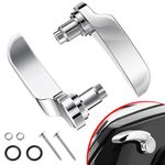 Amazicha Chrome Aluminum Saddlebag Saddle Bag Latch Kit Lid Lifter Compatible for Harley Davidson Touring Street Glide Electra Glide Road Glide Road King 2014-2024