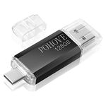 POHOVE USB C Memory Stick 128gb, Type C USB Flash Drive 128gb 2-in-1 Otg Pen Drive 128 GB USB Key for Samsung, Huawei, Oneplus, Android Smartphone, Macbook, Pc, Tablets (Black)