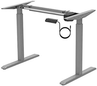 Monoprice Height Adjustable Sit-Stand Riser Table Desk Frame - with Electric Single Motor, Compatible with Desktops from 39 Inches Up to 63 Inches Wide, Grey - Workstream Collection