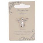 Guardian Angel womens gift Guardian Angel Brooch for Auntie Angel Pin Badge with Rhinestone Women Guardian Angel Pins Gif, Silver, One Size UK