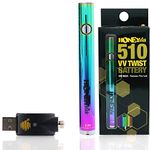 Vape Pen Battery Twist Pen for 510 Thread Cartridges for CBD and Thick Oils Variable Voltage Honeystick Premium Quality Vaporizer CBD Vape Pen Set No Nicotine