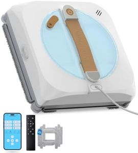 GNOVEL Upgraded Window Cleaning Robot, 10000Pa Strong Suction, 15-Stage Anti-Fall, Smart Path Planning, Edge Detection, App & Remote Control, Automatic Glass Cleaner for High Rise Windows, Glass, Tile