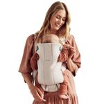 BabyBjörn Baby Carrier Mini, 3D Jersey, Light Beige, Infant Carrier for Newborns (0-12 Months), Soft, Ergonomic and Easy to Use