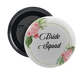 Nio Prints Ladkewale|Ladkiwale |Groom Squad|Bride Squad| Wedding Badges (props) | Batches for Wedding, Bachelor/Reception party and Events | Multicolour | Size 58mm (Bride Squad White 1, Pack of 3)