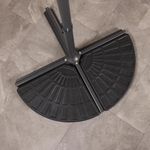 Charles Bentley Outdoor, Garden, Patio, Banana Hanging Cantilever, Umbrella Parasol Base Weights, 2 Segments, 12kg Per Segment, Adjustable Pole, For Flat Surfaces, Cement And Plastic (48x48cm)