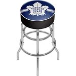 Trademark Gameroom NHL Chrome Bar Stool with Swivel-Toronto Maple Leafs