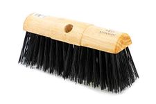 Newman and Cole 13" Poly Garden Broom Heavy Duty Saddle Sweeping Brush - Outdoor Garden Yard and Patio Broom (13" Poly Saddle Broom Head Only)