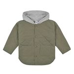 Gerber Baby Boys' Toddler Hooded Quilted Jacket, Green, 3 Years