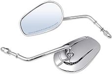 SLMOTO Chrome Rearview Mirrors fit for Harley Touring FLHT FLHR Road King FLHTC CLASSIC SPORTSTER XL 1200 883 FLSTC FLSTF