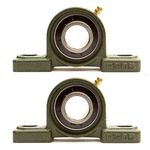 2x UCP205 NP25 Pillow Block Housed Bearing 25mm Bore Cast Iron Housing 2 Bolt