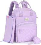 RUVALINO Diaper Bag Backpack, Multifunction Travel Pack Maternity Baby Changing Bags, Large Capacity, Waterproof, Purple