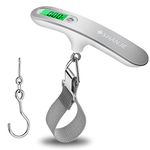 SHANJE Luggage Weight Scale for Suitcases 110 Lbs World Cup Travel Accessories High Precision Travel Digital Hanging Scales 50kg (Silver)