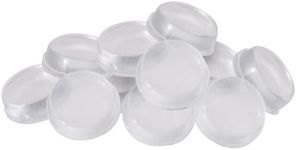 Soft Touch 1/2" Round Self Stick Cabinet Bumper Pads to Dampen Sound and Protect Surfaces, 12 Pack, Clear, 12 Count