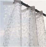 Tonnali Stall Shower Curtain Liner 54 x 72 inch, EVA Weighted Bathroom Shower Liner with Strong Magnets, Heavy Duty,Clear Shower Curtain Cobblestone(54" W X 72" H)