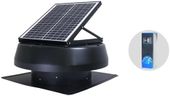 iLIVING HYBRID Ready Smart Thermostat Solar Roof Attic Exhaust Fan, 14", 40-Watt, 1150 CFM, Cools up to 2900 Sq.Ft. Coverage Area, Black