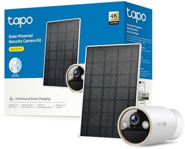 Tapo C460 KIT Caméra de Surveillance Extérieure 4K 8MP avec Panneau Solaire, Vision Nocturne Couleur Starlight, Wi-FI Dual-Band, Base Magnétique, Détection AI Gratuite, Batterie 10000mAh