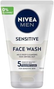 NIVEA MEN Sensitive Face Cleanser | 100ml | Gentle and Effective Cleansing for Men | Face Wash for Men