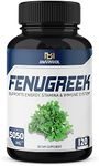 Bmvinvol Fenugreek Capsules - 120 5050mg Herbal Equivalent Panax Ginseng, Ashwagandha, Maca Root Supports Digestive Health, Healthy Metabolism, Athletic Performance